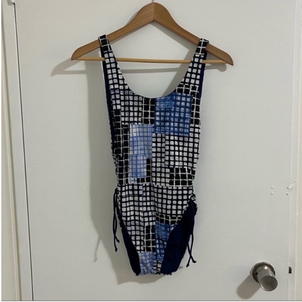 NWOT DOLCE VITA Swimsuit - Blue, Black and White